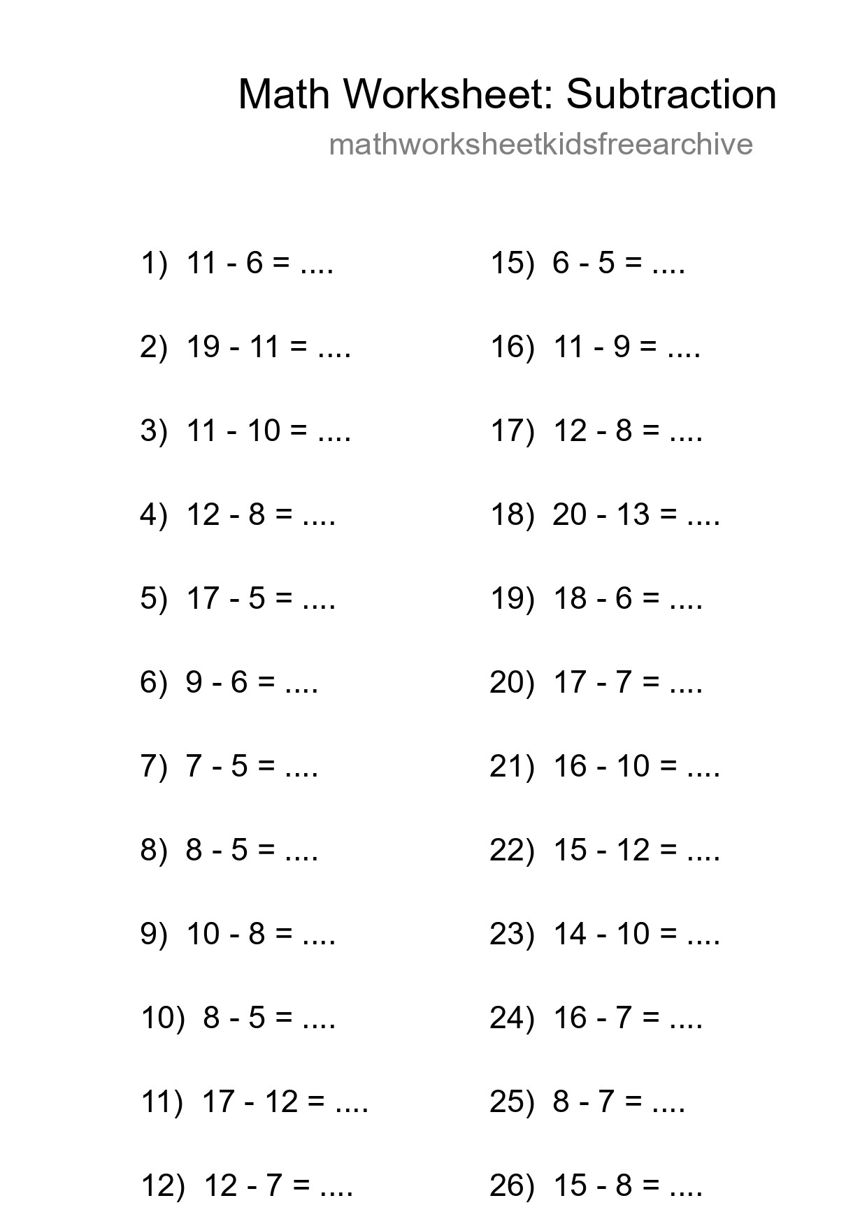 Free 27 Subtraction Math Worksheet For Grade 2 With Answers - Part 118