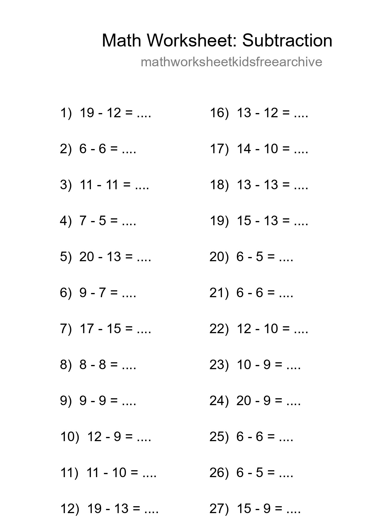 Free 30 Subtraction Math Worksheet For Grade 2 With Answers - Part 184