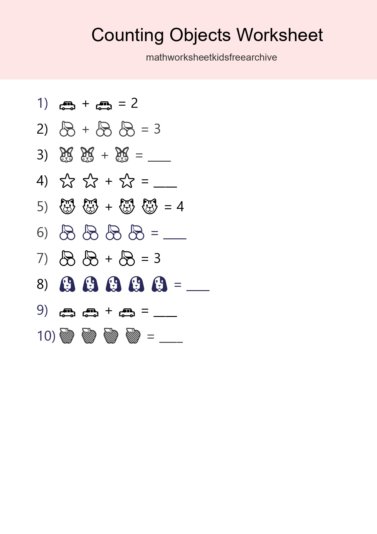 Learn Counting With Pictures Worksheet (Pre-K) - Part 168