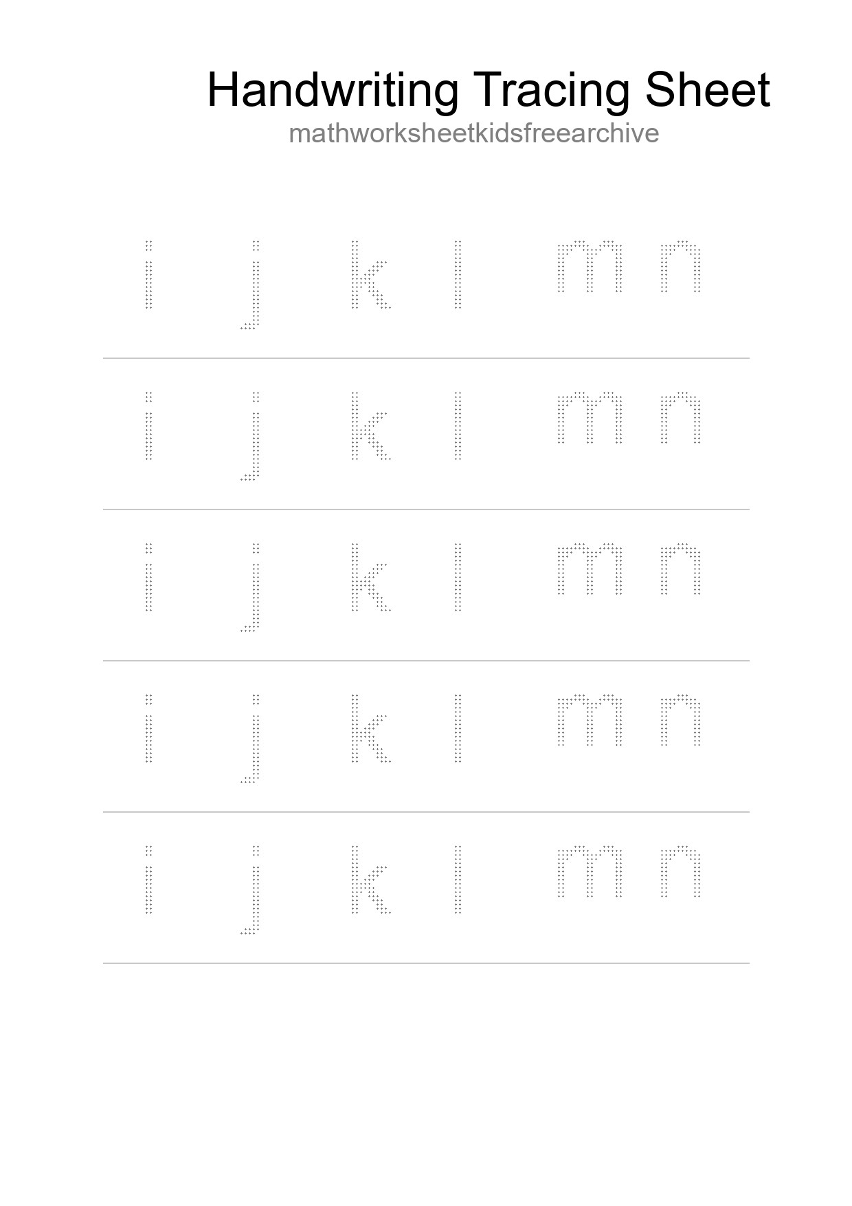 Printable Tracing Worksheet For Kids - Part 109