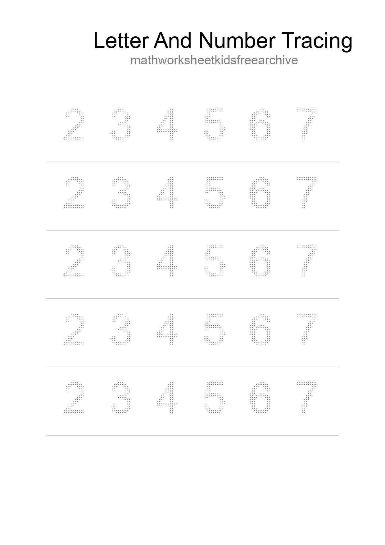 Printable Tracing Worksheet For Kids - Part 131