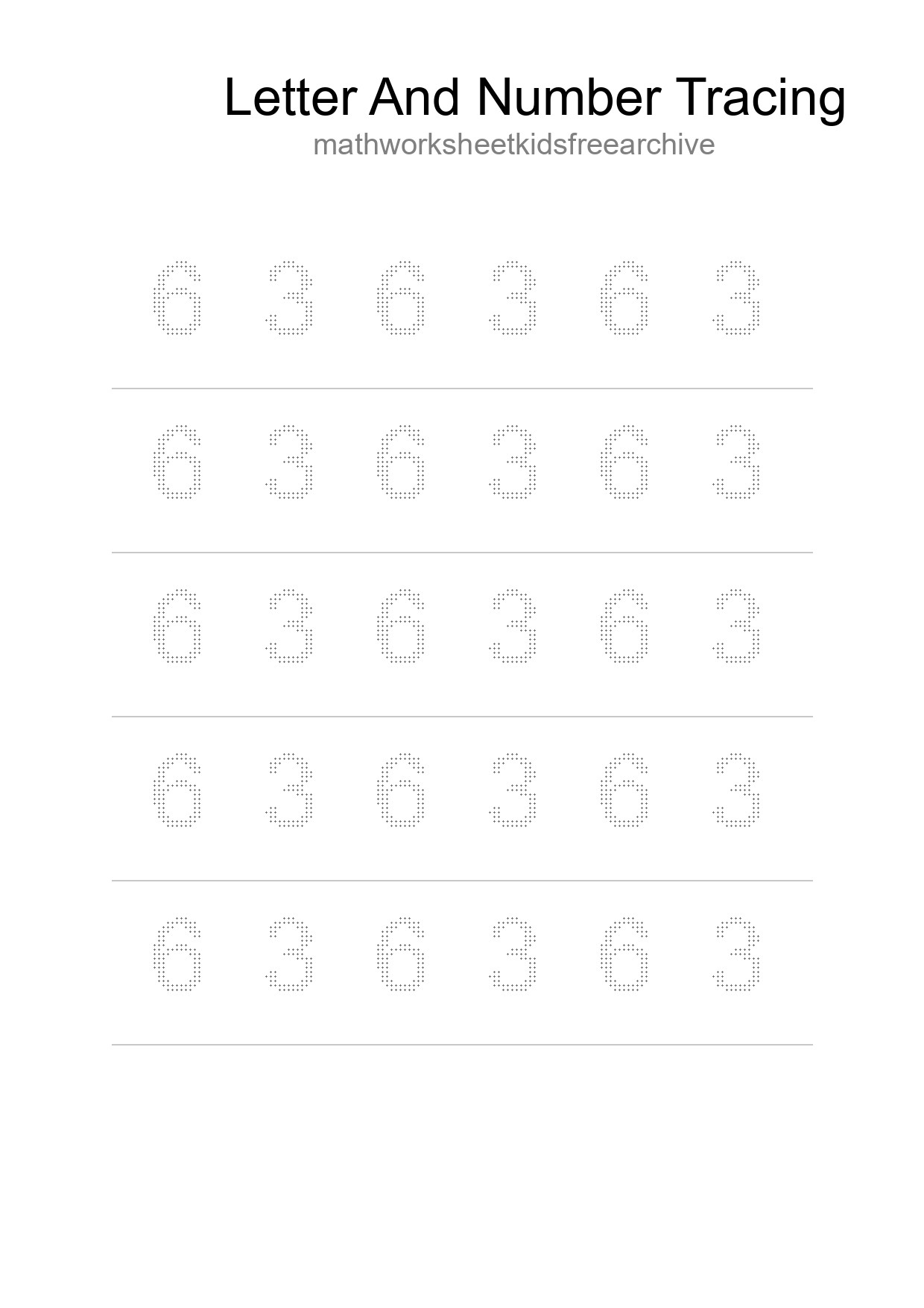 Printable Tracing Worksheet For Kids - Part 142