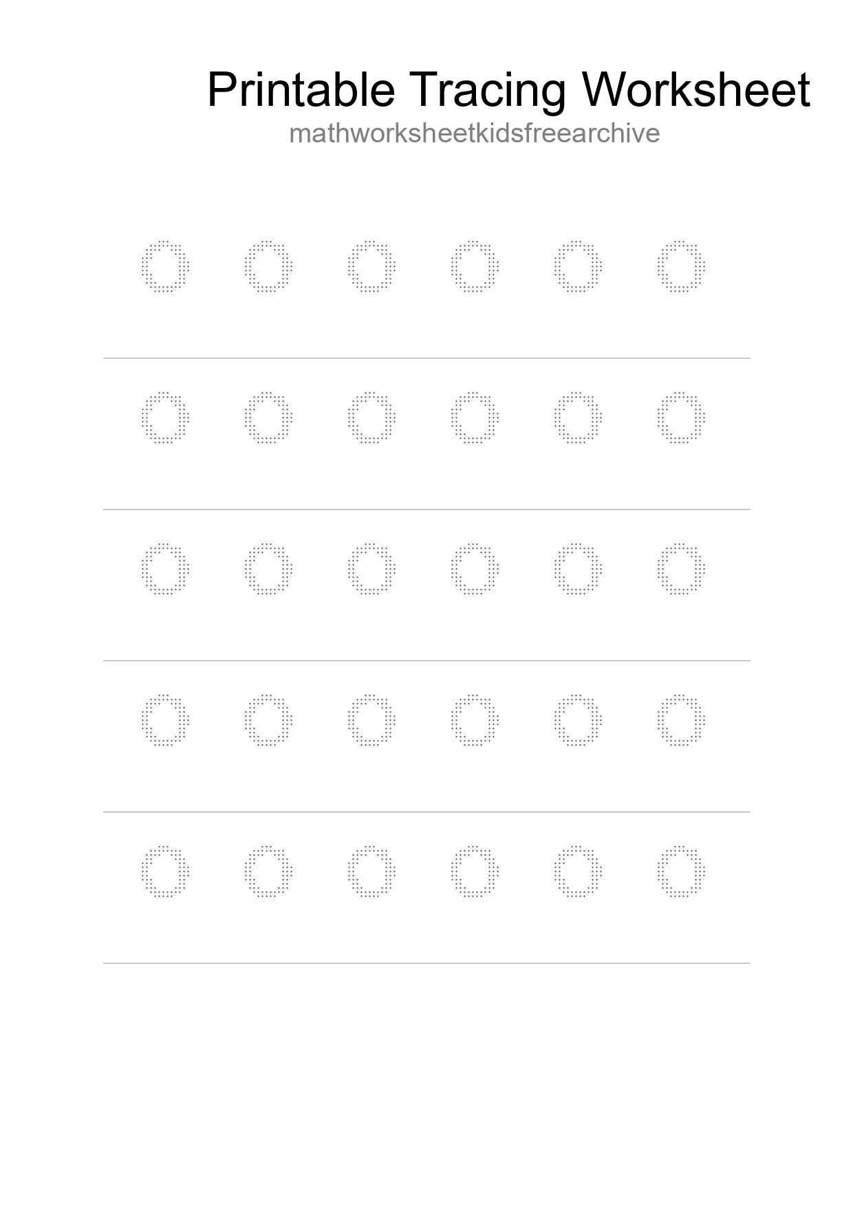 Printable Tracing Worksheet For Kids - Part 153