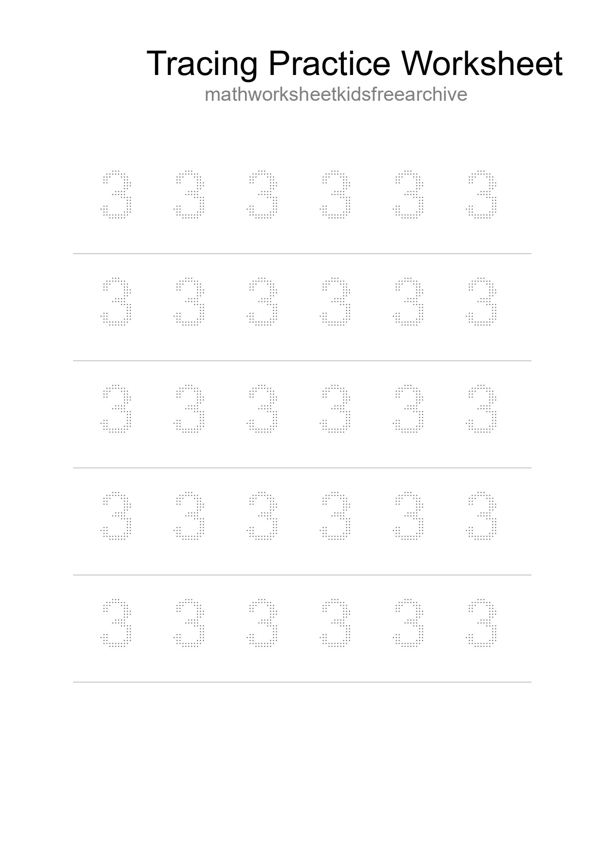 Printable Tracing Worksheet For Kids - Part 98